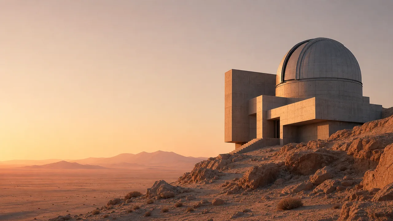 Calm brutalist desert wallpaper